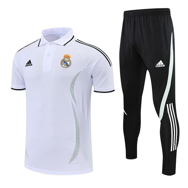 Polo Real Madrid Komplett Set 2022-23 Weiß